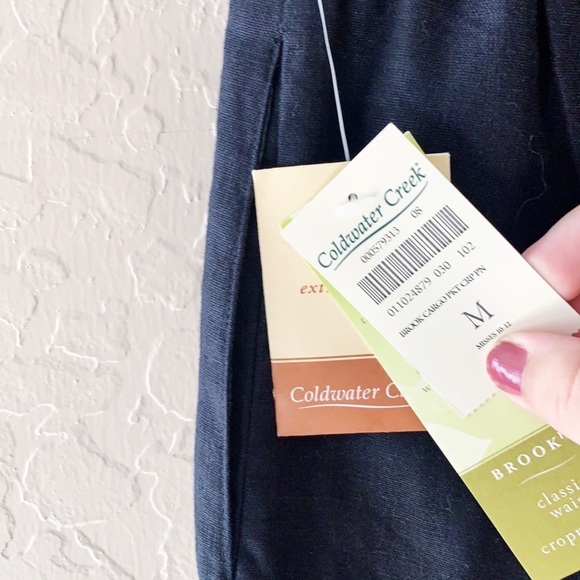 Coldwater Creek Black Linen Cropped Pants‎ - Picture 4 of 9